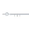 Homebase Curtain Poles & Tracks | Chrome Extendable Curtain Pole With Cage Finial- 120-210Cm (Dia 16/19Mm)