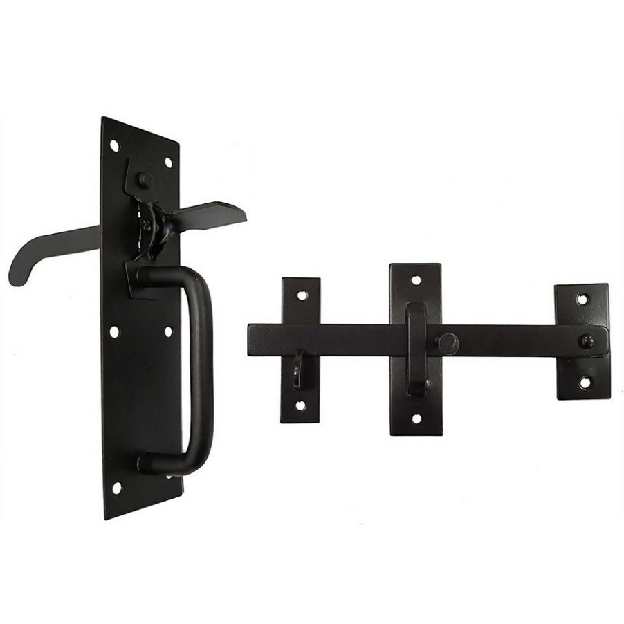 Homebase Garden Fencing | Suffolk Latch - Black - 152Mm