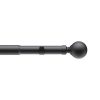 Homebase Curtain Poles & Tracks | Black Extendable Eyelet Curtain Pole With Ball Finial- 170-300Cm (Dia 22/25Mm)