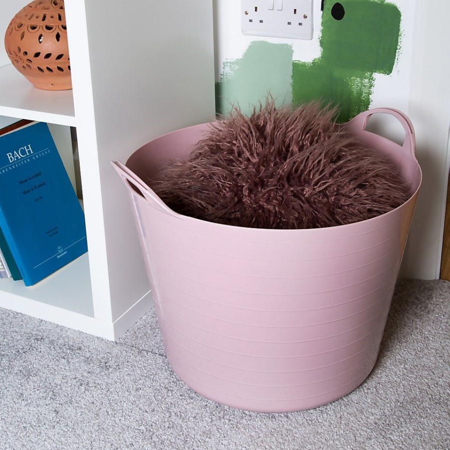 Homebase Storage Containers | Strata Tuff Tub - 40L - Blush Pink