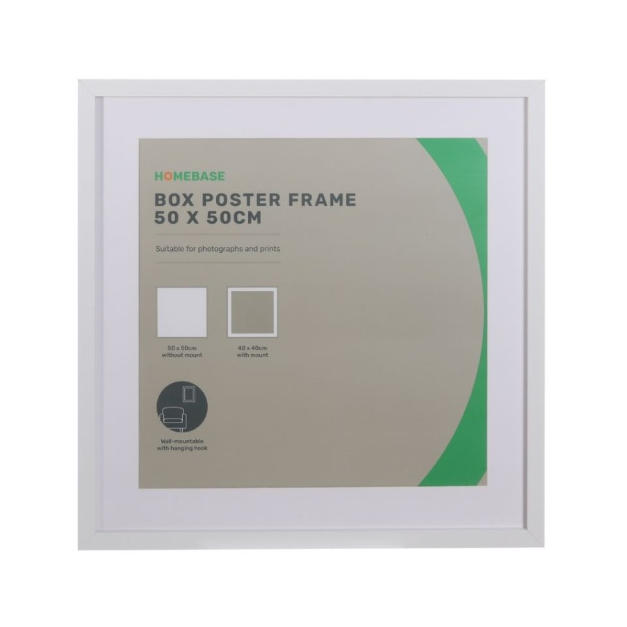 Homebase Photo Frames | Box Poster Frame - 50X50Cm - White