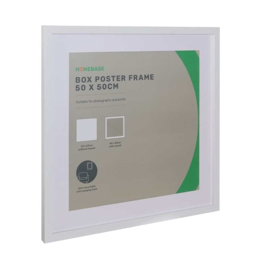 Homebase Photo Frames | Box Poster Frame - 50X50Cm - White