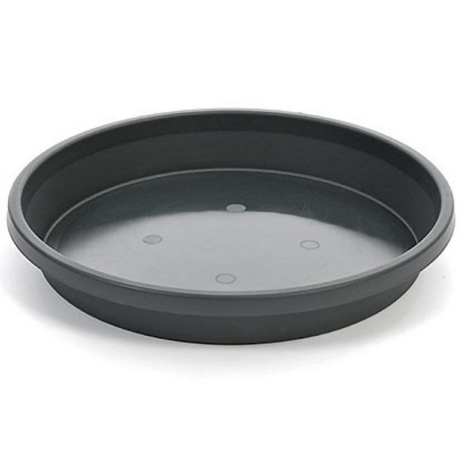 Homebase Plant Pots | Black Plant Saucer - 36Cm