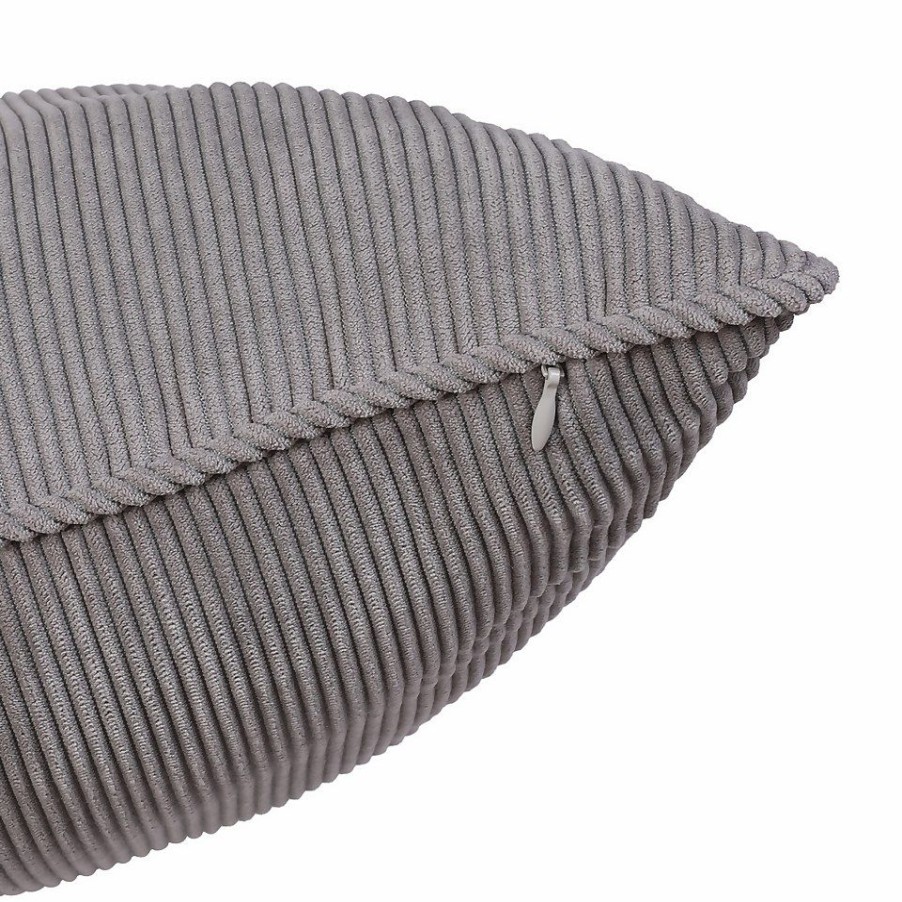 Homebase Cushions | Corduroy Cushion - 43X43Cm - Flint Grey