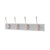 Homebase Hallway Furniture | 4 Victorian Satin Nickel Hooks On Dove Bloc Board