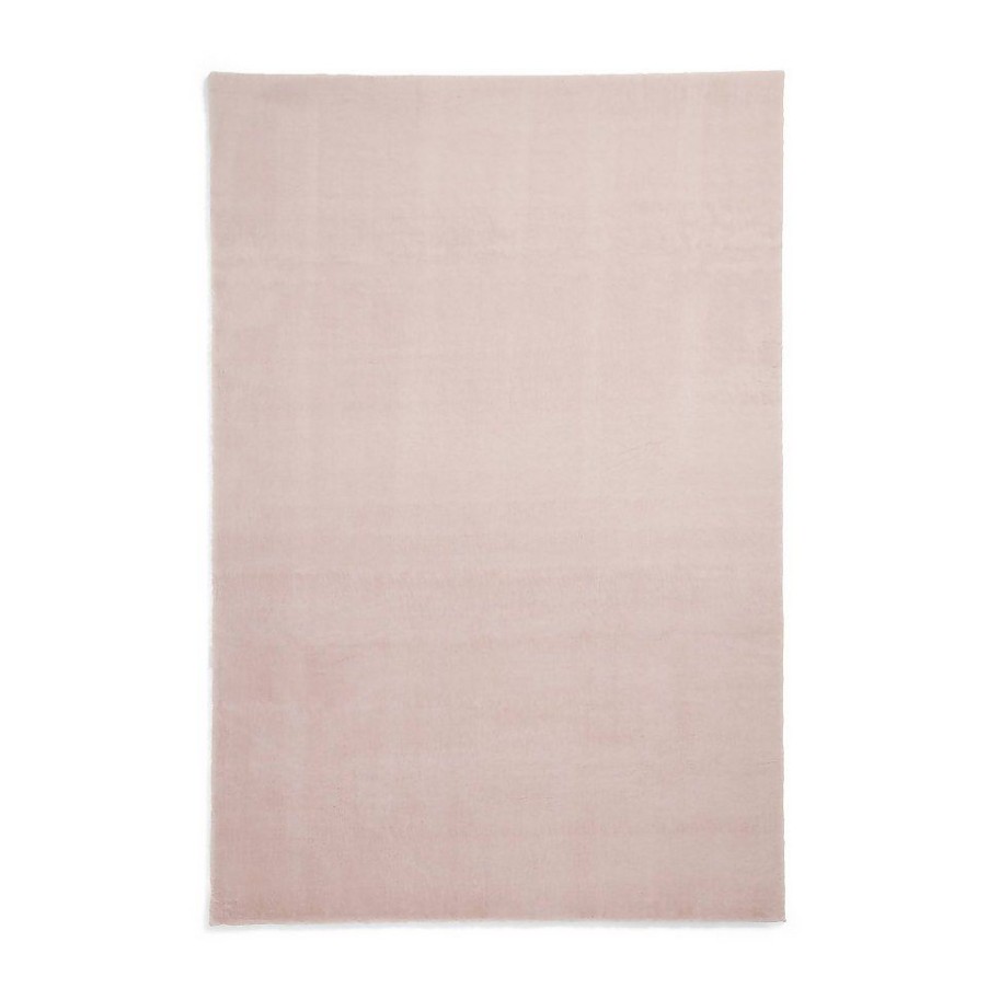 Homebase Storage & Home Deals | Mae Faux Fur Rug - Blush - 80X150Cm