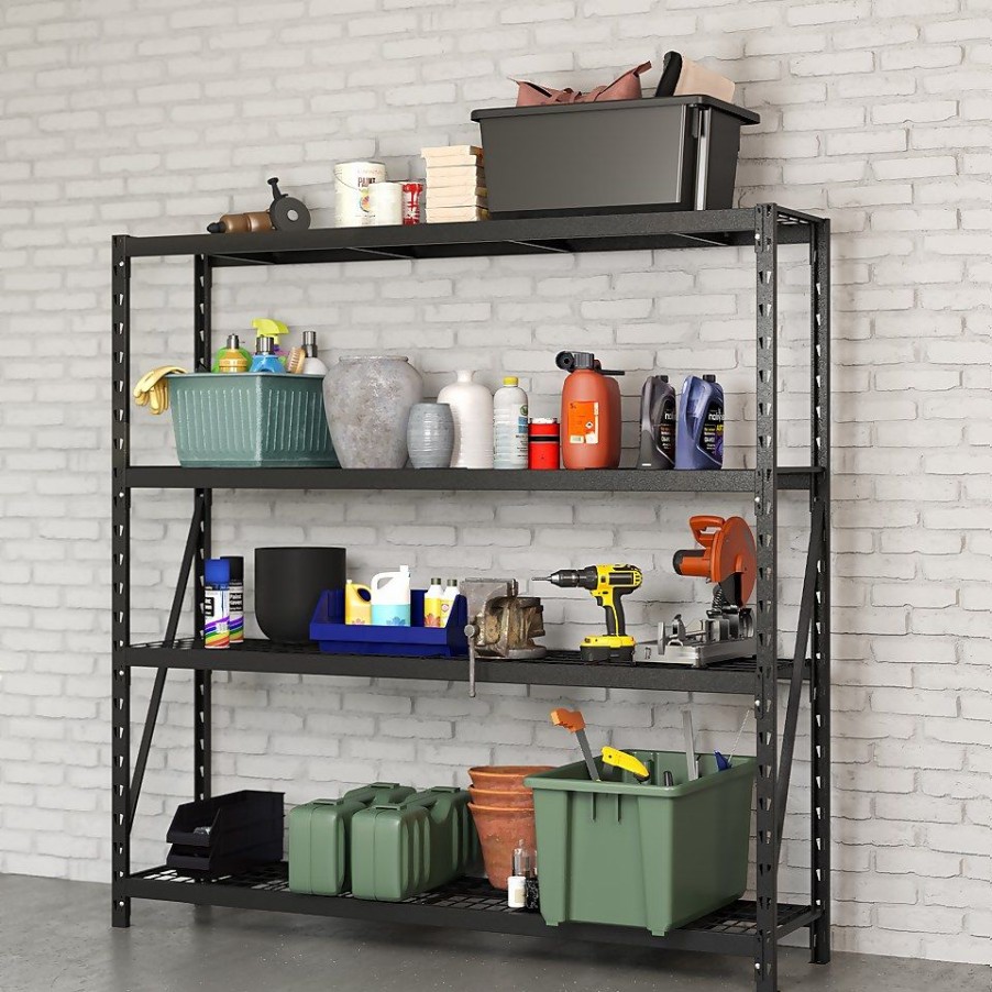 Homebase Garage Storage | Rack 400 4 Wire Shelf Storage Unit 400Kg - 1800 X 1830 X 430Mm