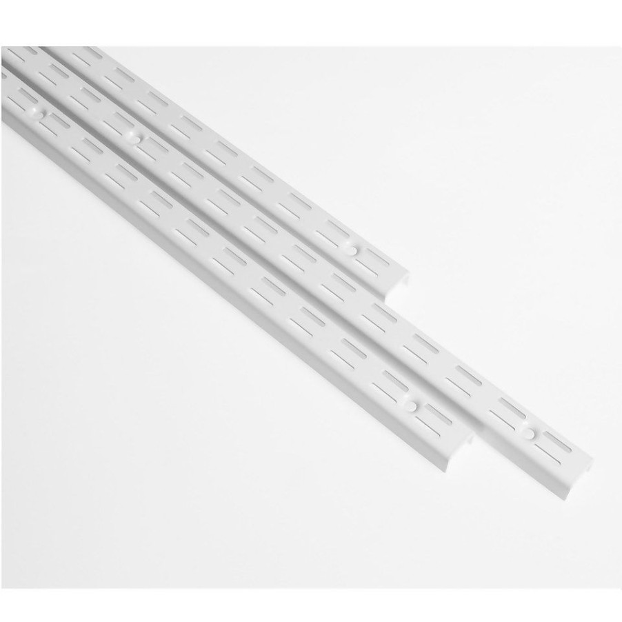 Homebase Shelving Brackets | Anti-Bacterial Twin Slot Shelving Kit - 1600Mm White Twinslot And 320Mm Brackets - White