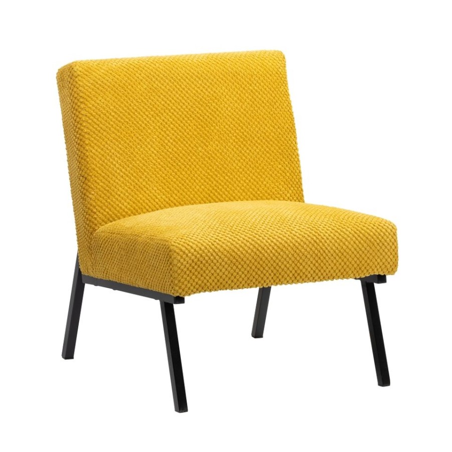 Homebase Chairs | Lukas Chenille Accent Chair - Ochre