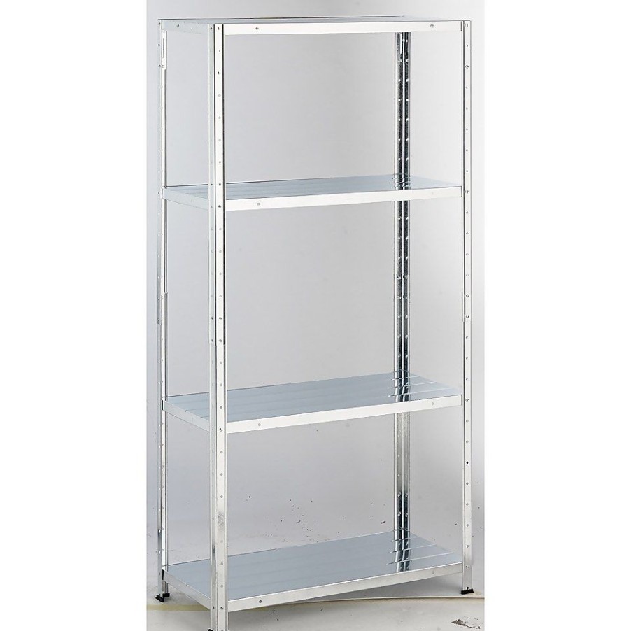 Homebase Storage & Home Deals | Handy 4 Galvanised Shelf Storage Unit 50Kg - 1370 X 710 X 305Mm