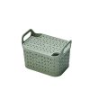 Homebase Storage & Home Deals | Small Urban Storage Basket With Lid - Green