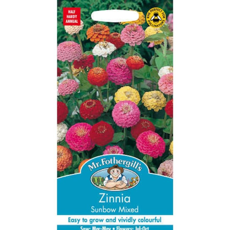 Homebase Seeds | Mr. Fothergill'S Zinnia Sunbow Mixed Seeds