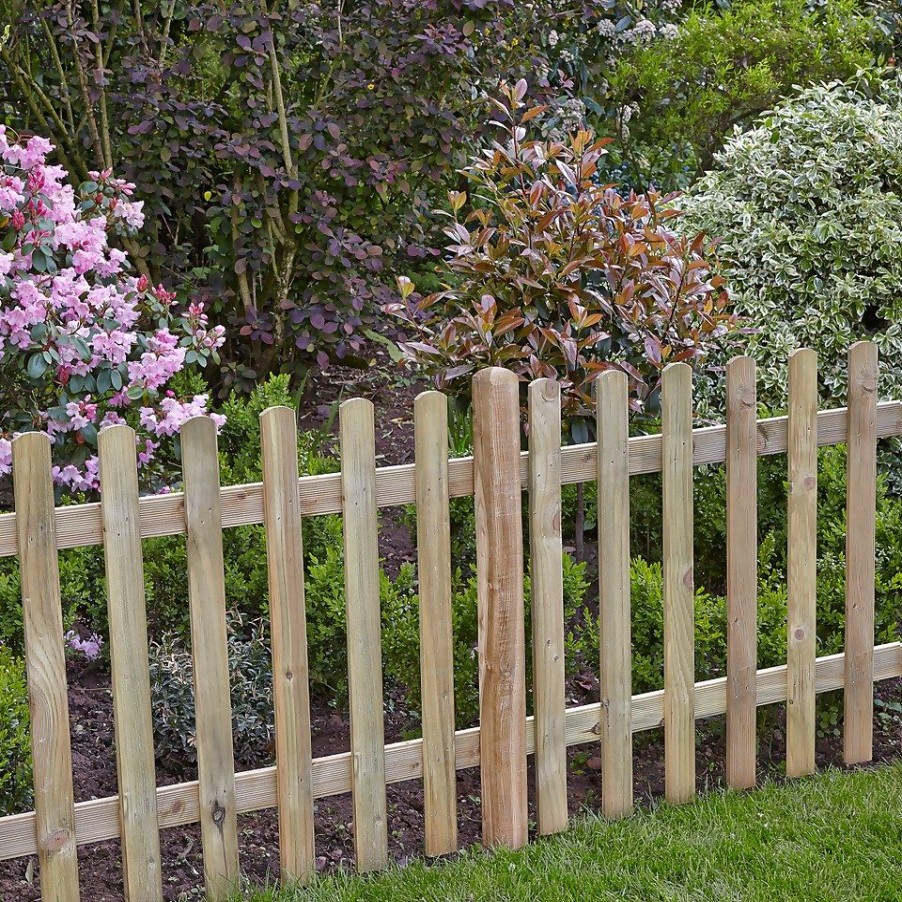 Homebase Garden Fencing | 6Ft X 3Ft (1.83M X 0.9M) Pressure Treated Ultima Pale Picket Fence Panel - Pack Of 3 (Home Delivery)