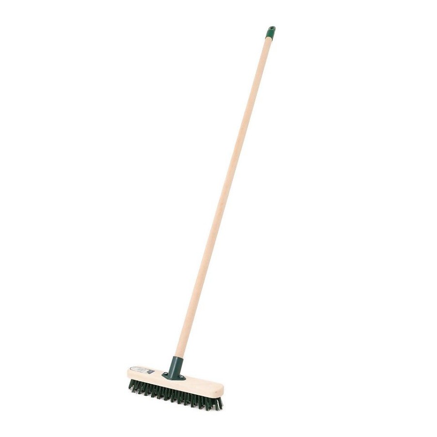 Homebase Garden Hand Tools | Charles Bentley Turret Deck Brush With Handle - 275Mm