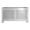 Homebase Hallway Furniture | Radiator Cover With Vertical Slatted Design In Grey - Large