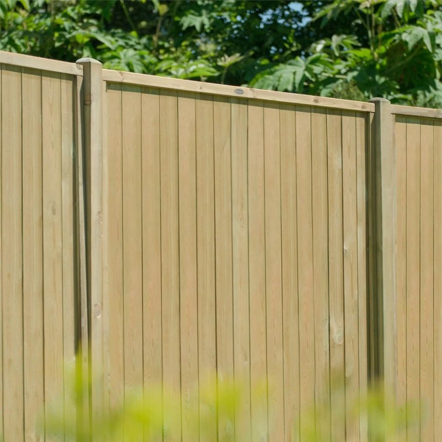 Homebase Garden Fencing | Forest Vertical Tongue & Groove Fence Panel - 6Ft - Pack Of 3