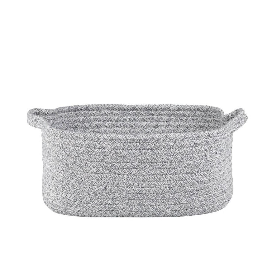 Homebase Storage Containers | Cotton Rope Basket - Grey