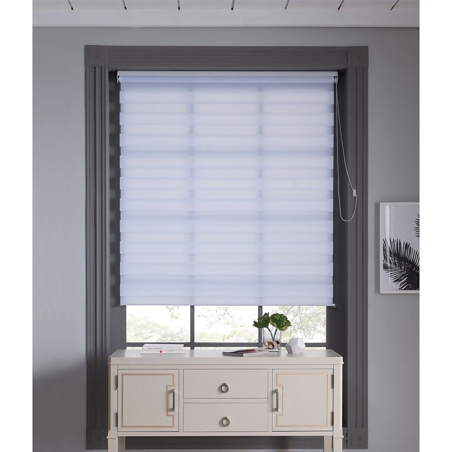 Homebase Blinds | Night & Day Roller Blind - White - 100X160Cm