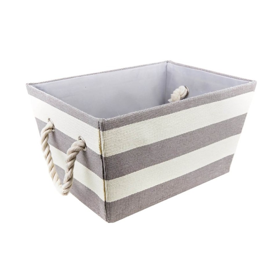 Homebase Storage Containers | Large Stripe Basket