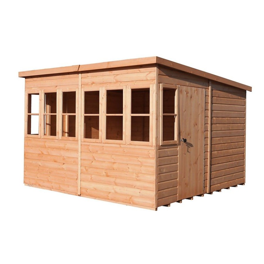 Homebase Garden Sheds | Shire 10 X 10Ft Sun Pent Shed - Including Installation