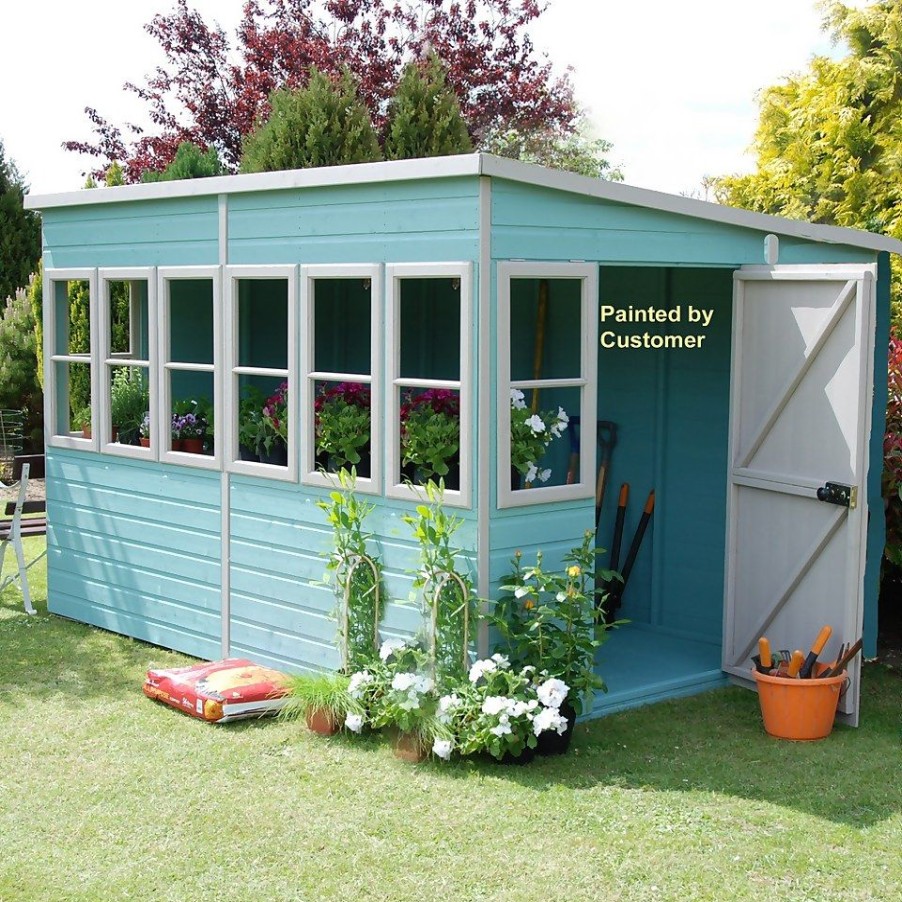 Homebase Garden Sheds | Shire 10 X 10Ft Sun Pent Shed - Including Installation