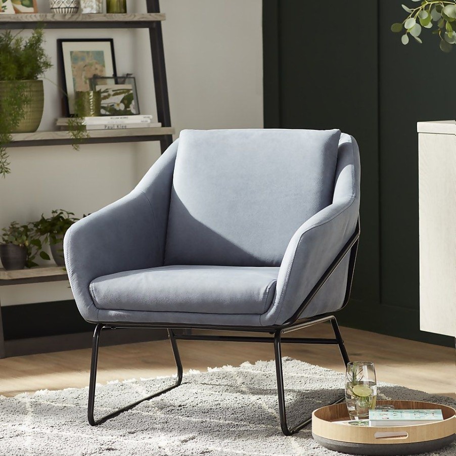 Homebase Chairs | Evelyn Metal Frame Chair - Denim Blue