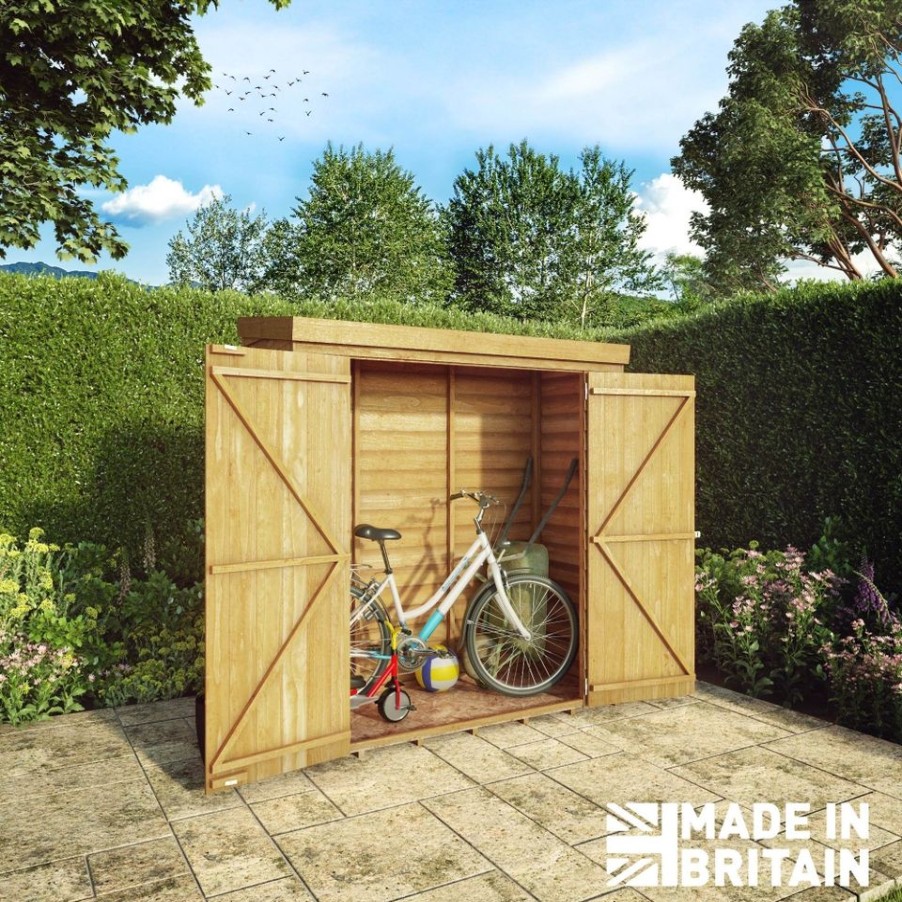 Homebase Garden Sheds | 6X3Ft Mercia Overlap Pent Storage