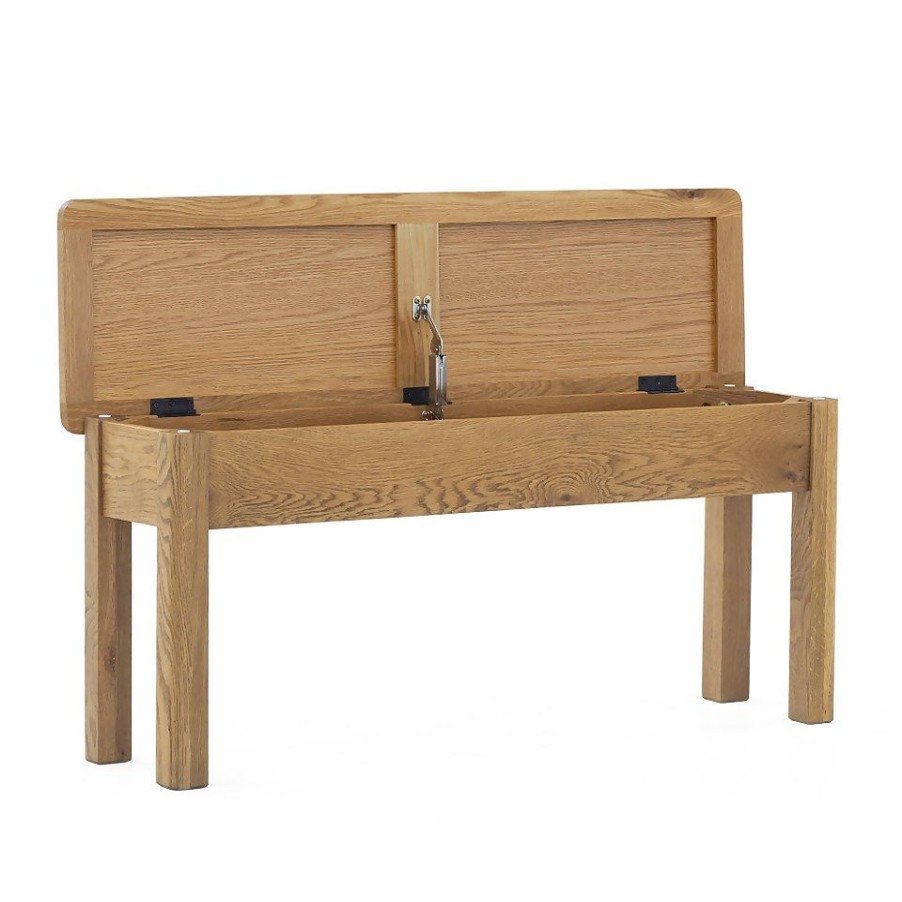 Homebase Dining Room Furniture | Norbury Storage Dining Bench - Oak