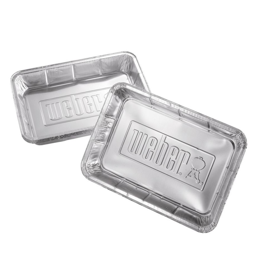 Homebase Bbq Accessories | Weber Bbq Large Foil Pans - Pack Of 10