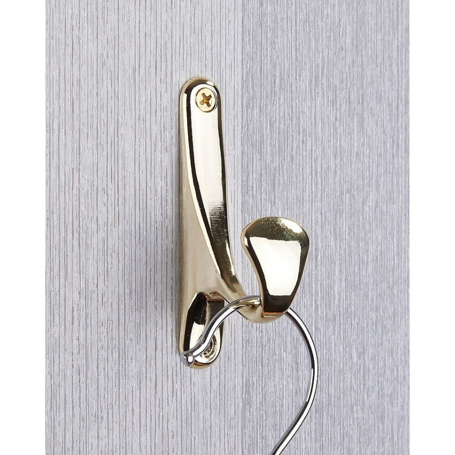 Homebase Hallway Furniture | Bull Nose Hook - Polished Brass