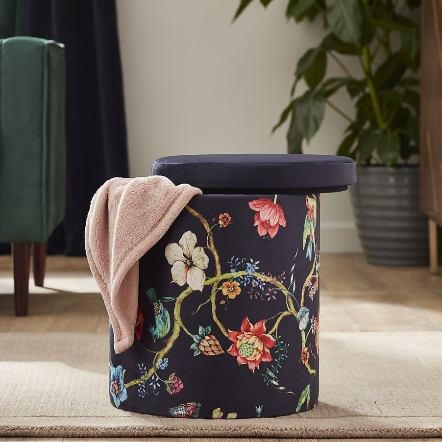 Homebase Chairs | Issy Curiosity Pattern Footstool