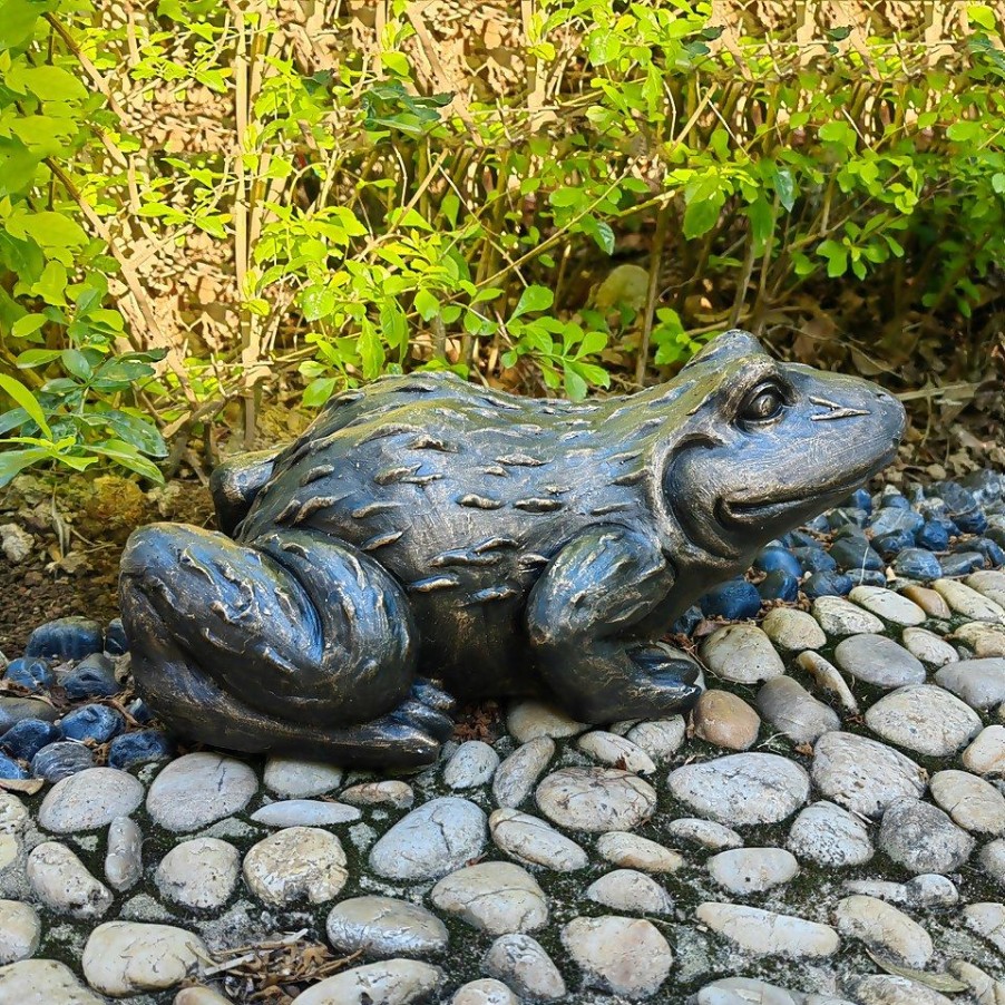 Homebase Garden Ornaments | Bronze Look Frog Garden Ornament