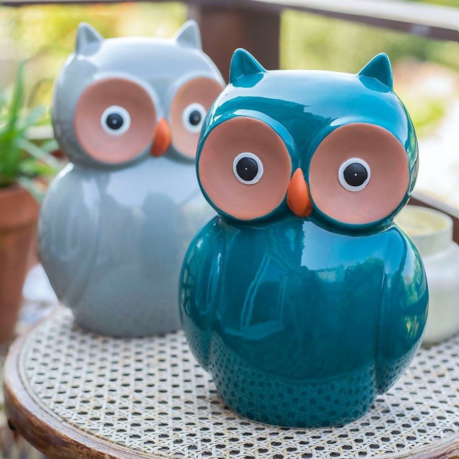 Homebase Garden Ornaments | Ceramic Owl Garden Ornament - 25Cm