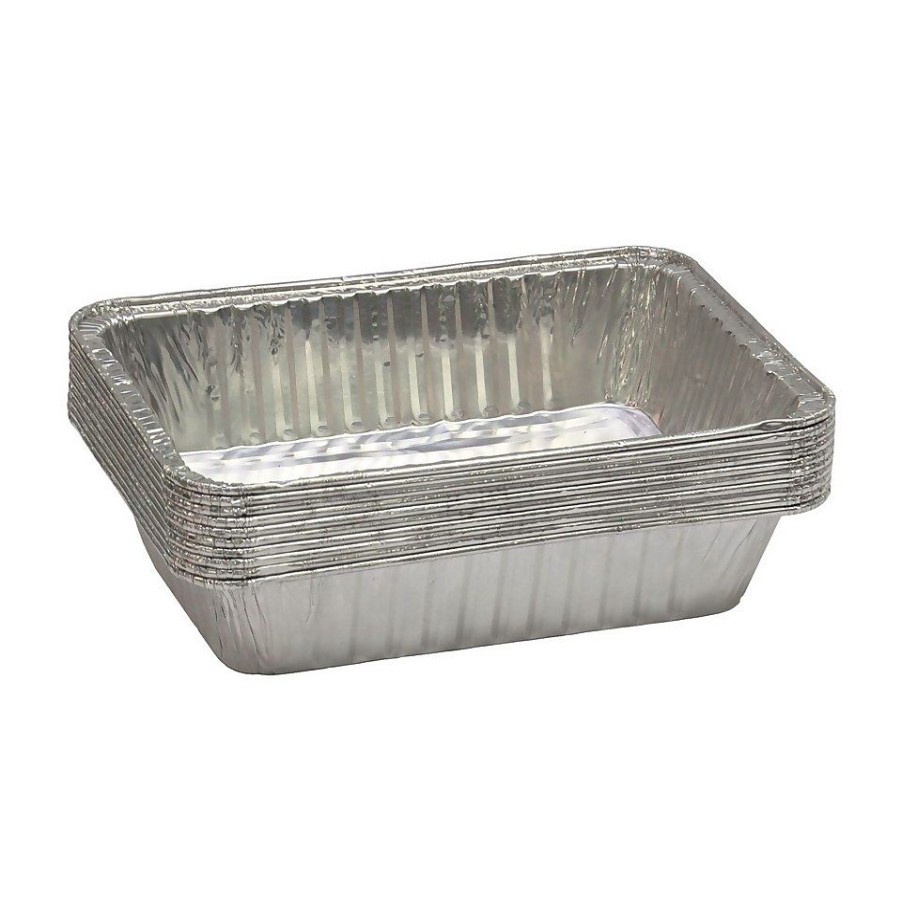 Homebase Bbq Accessories | Pack Of 10 Bbq Buddy Aluminium Drip Trays - Small