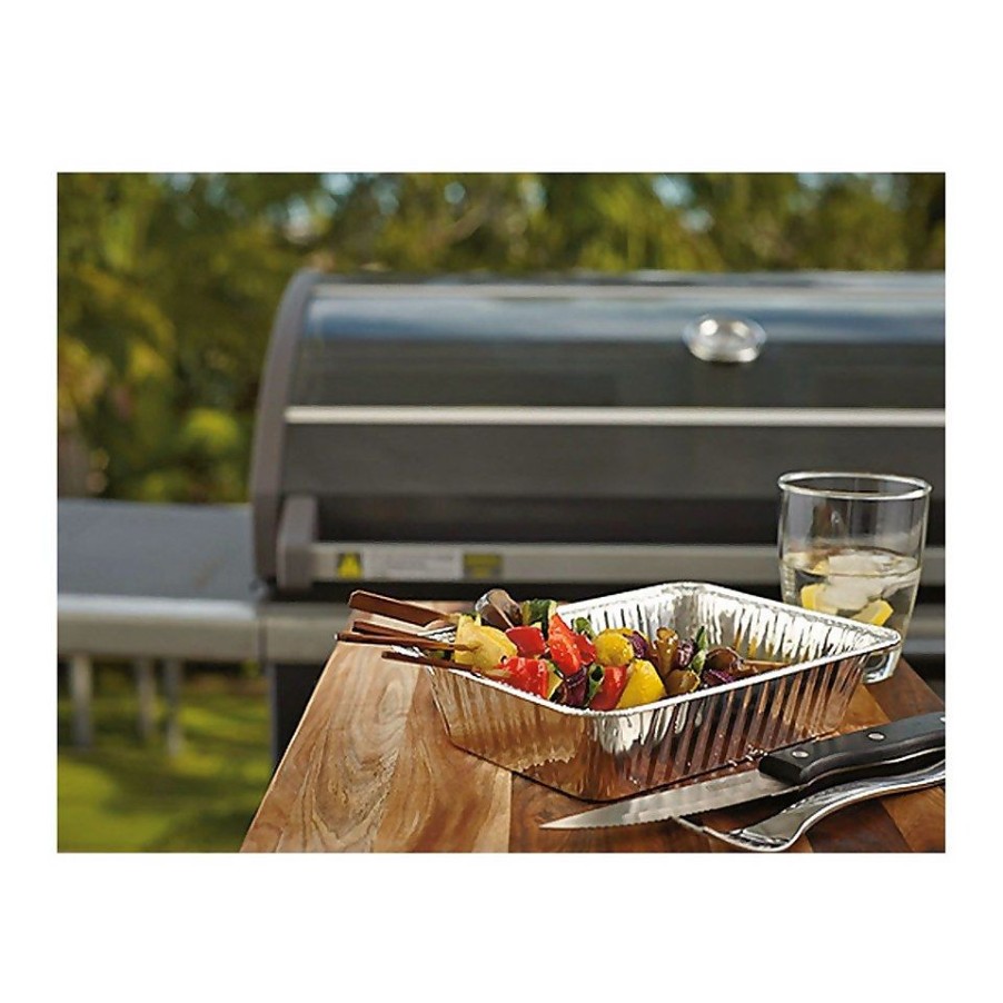 Homebase Bbq Accessories | Pack Of 10 Bbq Buddy Aluminium Drip Trays - Small