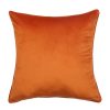 Homebase Cushions | Large Plain Velvet Cushion - Tangerine - 58X58Cm