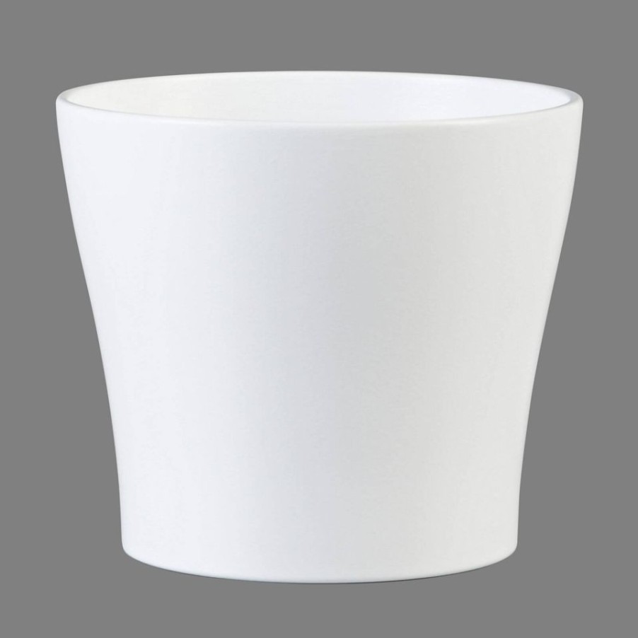 Homebase Plant Pots | White Plant Pot- 13Cm