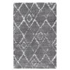 Homebase Rugs | Deluxe Berber Shaggy Rug - Light Grey & White - 120X160Cm