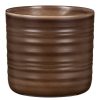 Homebase Plant Pots | Scheurich Ripple Brown Indoor Pot - 14Cm