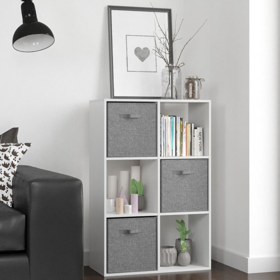 Homebase Cube Storage | Compact Cube 3X2 Storage Unit - White