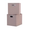 Homebase Cube Storage | Clever Cube Fabric Insert - Set Of 2 - Blush Pink