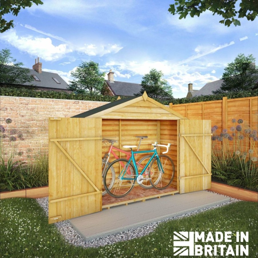 Homebase Garden Storage | Mercia 7 X 3Ft Overlap Apex Bike Shed