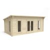 Homebase Garden Buildings | Forest Arley 6.0M X 3.0M Log Cabin Double Glazed 24Kg Polyester Felt, Plus Underlay