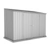 Homebase Garden Sheds | Absco 10 X 5Ft Space Saver Metal Pent Shed - Zinc