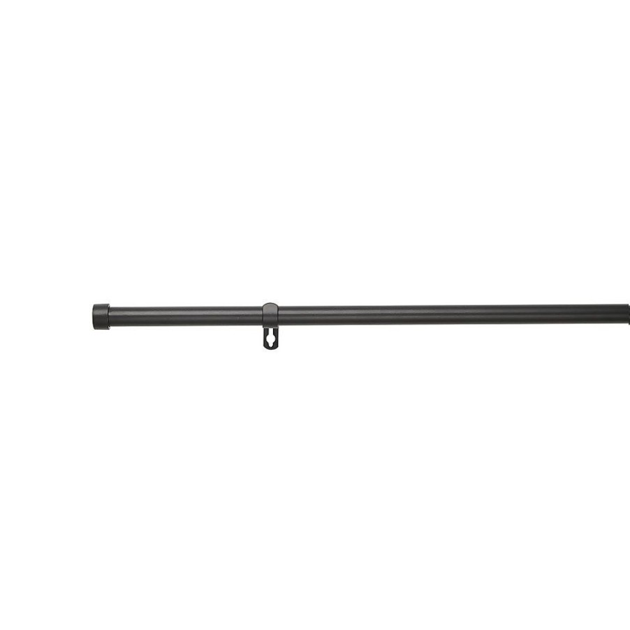 Homebase Curtain Poles & Tracks | Black Extendable Eyelet Curtain Pole With Stud Finial - 170-300Cm (Dia 16/19Mm)