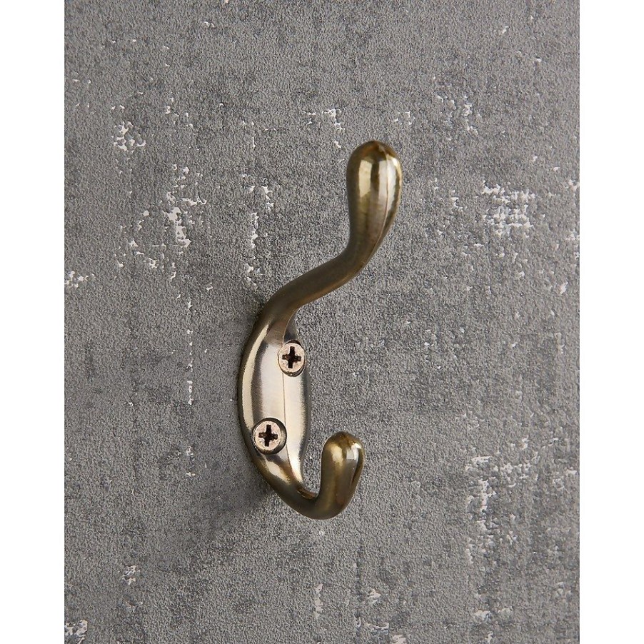 Homebase Hallway Furniture | Basic Coat Hook - Antique Brass