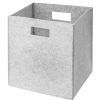 Homebase Storage Containers | Small Felt Storage Bag - Grey