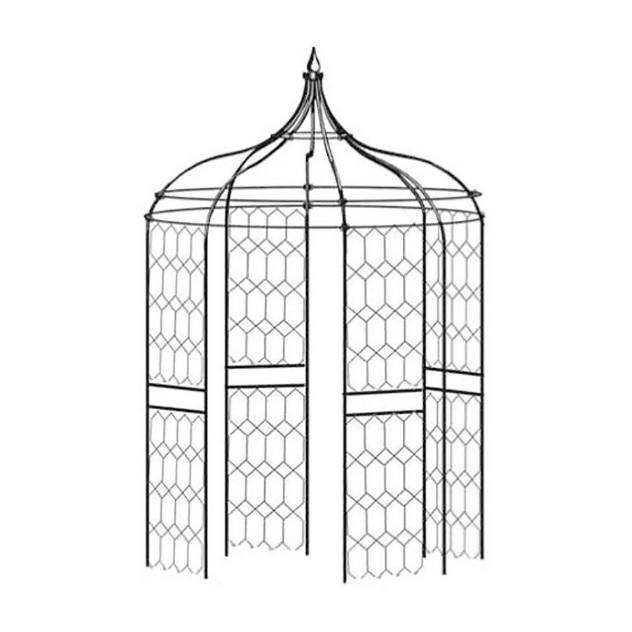 Homebase Gazebos & Marquees | Agriframes Gothic Gazebo - (H)2.7 X (Diameter)1.8 M- Black