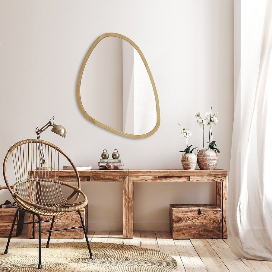 Homebase Mirrors | Pine Pebble Mirror - 80Cm