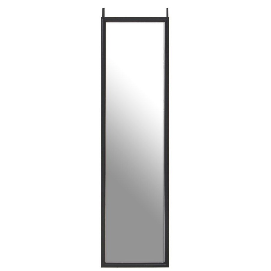 Homebase Mirrors | Over Door Hanging Mirror - Black - 33.5X124Cm